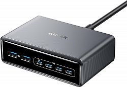 incarcator-si-statie-incarcare-anker-prime-200w-4x-usb-c-fast-charging-2x-usb-a-gan-usb-c-power-delivery-negru